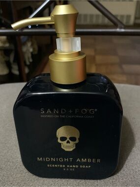 Sand + Fog Midnight Amber Scented Hand Soap — Black & Gold